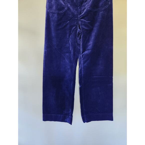 NWT Maeve The Colette Cropped Wide-Leg Velvet Pants Size 26 Tall Blue #7F413 - Picture 6 of 13
